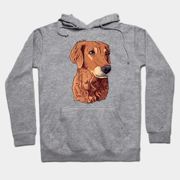 Golden Retriever Pout Hoodie by EcoElsa